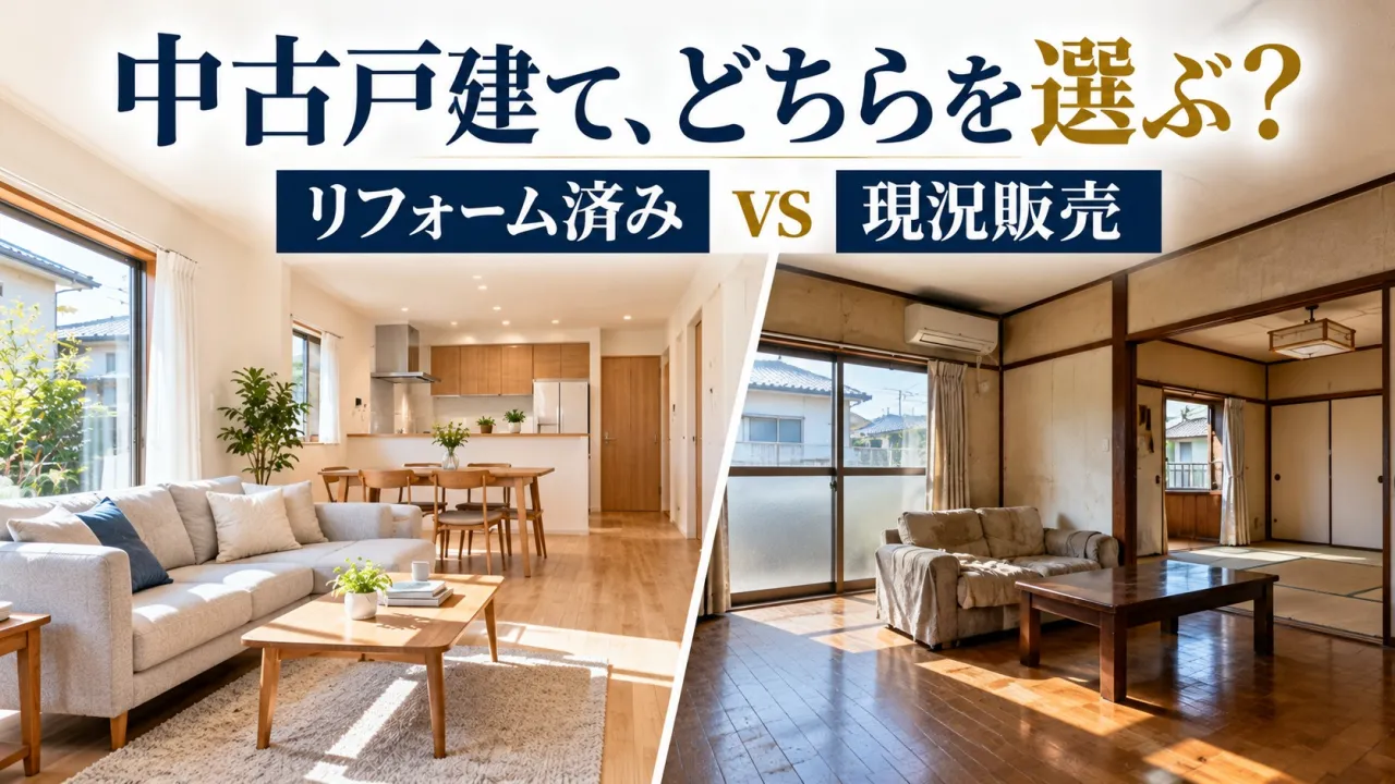 茅ヶ崎で中古戸建てを購入するなら|リフォーム済みと現況販売の違い・選び方