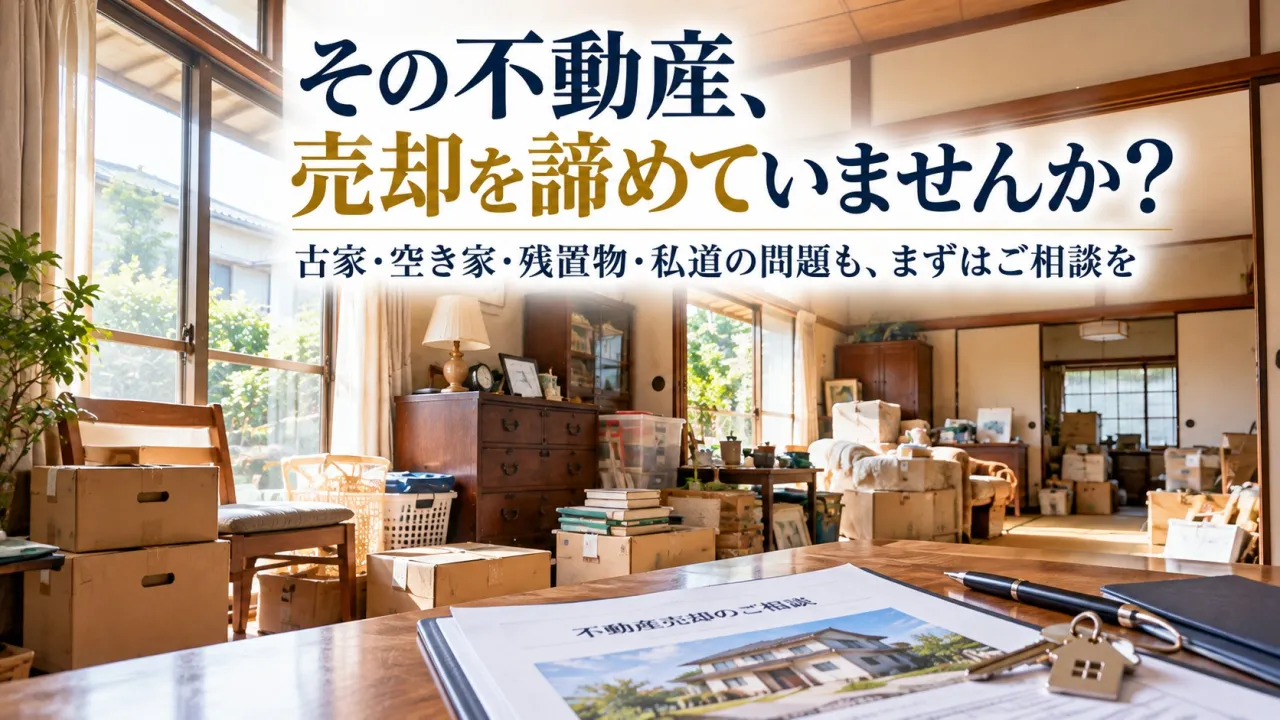茅ヶ崎で売れにくい不動産を売却するには?空き家・残置物・私道の問題と買取の選択肢
